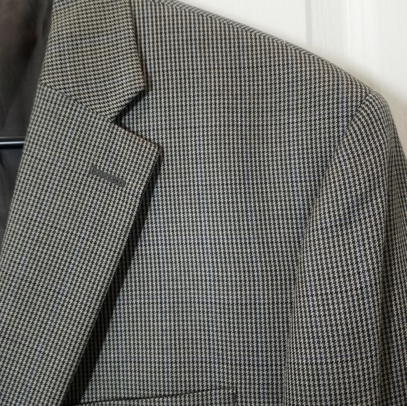 Ralph Lauren LRL Black Gray Micro Houndstooth Blazer Sports Coat Size 44L - Picture 2 of 16